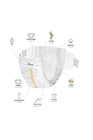 Sleepy Bio Natural Premium Plus Airbag Comfort Süper Paket Bebek Bezi 2 Numara Mini 68 Adet