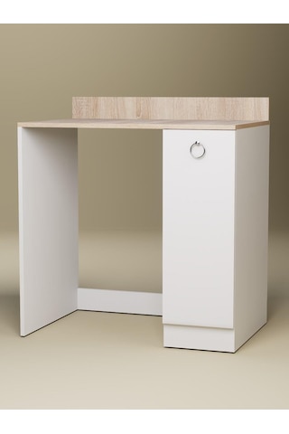 %100 Mdf Çamaşır Ve Kurutma Makinesi Dolabı, Kapaklı 2 Raflı Çamaşır Makinesi Düzenleyicisi Sonoma-beyaz Sonoma - Beyaz