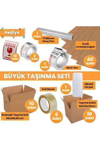 Büyük Taşınma Seti - Koli - Eşya Taşıma - Taşıma Kolisi