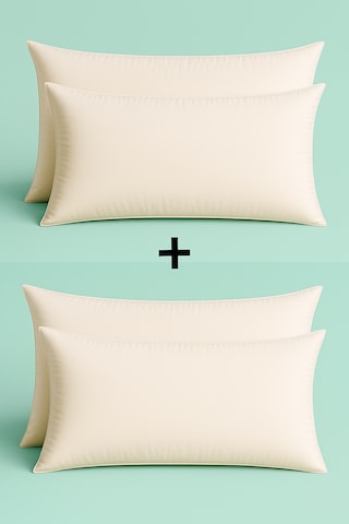 4 Adet Kaz Tüyü Yastık Luna 50x70 % 80 Kaz Tüyü %20 Boncuk Elyaf