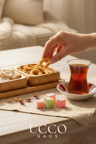Bambu 3'lü Kahvaltılık & Sunumluk & Çerezlik Reçellik & Çikolatalık & Bal Kase Seti