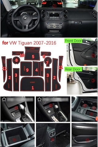 Volkswagen Vw Tiguan Mk1 2007-2017 Araç Içi Silikon Kaymaz Ped Ka (547223144)