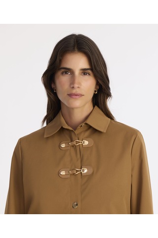 Yargıcı Regular Gömlek Yaka Uzun Kol Pardösü 25kkpr5007x 003 Kahverengi