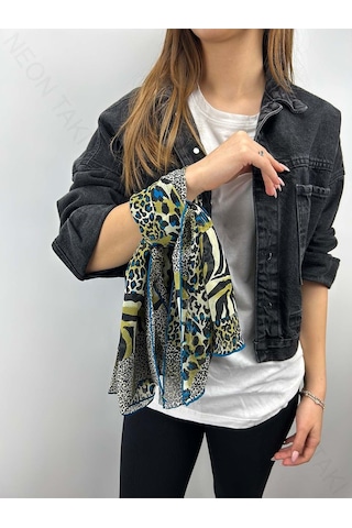 Çok Renkli, Fular 14, 81cmx86cm Bej - Çok Renkli