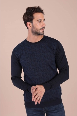Ferraro Bisiklet Yaka Superfine Yün Kazak - Lacivert Lacivert (490434188) Lacivert