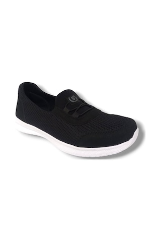 Black Sea 575-25 Anorak Slip On Anatomik Kadın Sneaker Siyah Beyaz Siyah