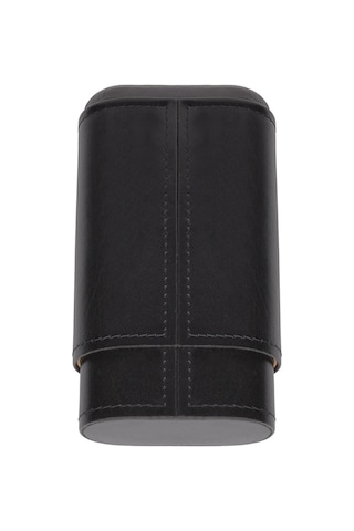 Zippo Signature Solid Deri Puro Kılıfı Seyahat Humidoru - Siyah