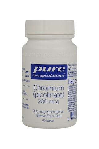 Pure Encapsulations Chromium Picolinate 200 Mcg 60 Kapsül