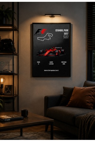 Formula 1 Istanbul Park 2027 Özel Tasarım Poster 33x48 Cm Çerçeveli