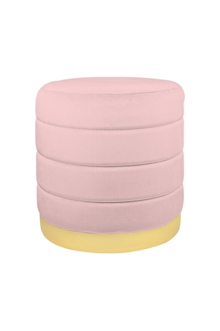 Lungo Roller Gold Kaplama Luxery Puf-pembe Babyface Kumaş Pofuduk Oturma Pufu&makyaj Pufu&bench