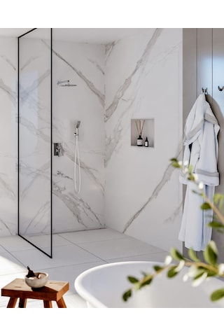 3 Yollu Ankastre Duş Batarya Seti KROM