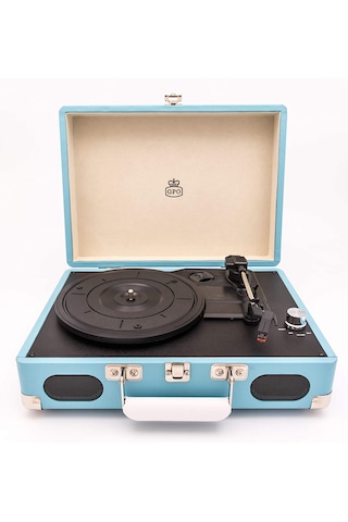 Gpo Soho Retro Valiz Plakçalar Entegre Stereo Hoparlör Turkuaz