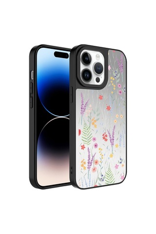 Apple Uyumlu iPhone 14 Pro Max Kılıf Aynalı Desenli Kamera Korumalı Parlak Zore Mirror Kılıf