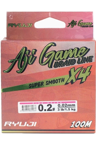 Ryuji Aji Game 0.02 Mm 100m Pink 4 Kat İp Misina 1.5kg Çeker