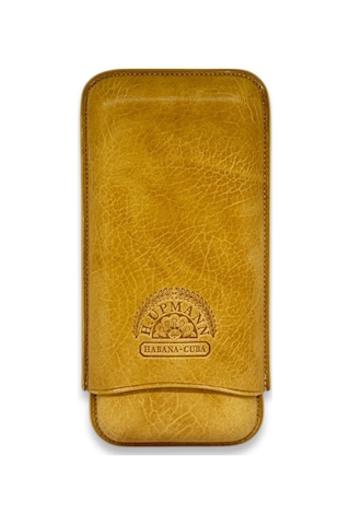 H.upmann Baskılı Deri Puro Kılıfı 3lü Taba 64ring