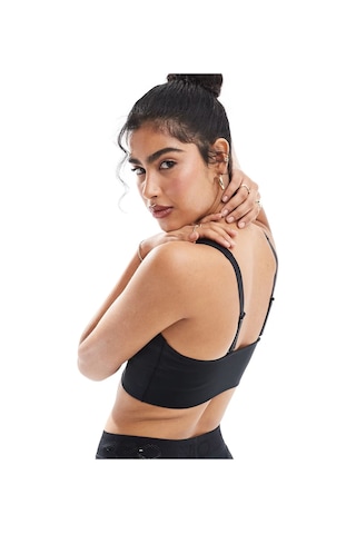 Nike Dri-fit Alate Medium Support Long Design Long Pad Convertible Training Womens Bra Pedli Kadın Spor Bra Siyah