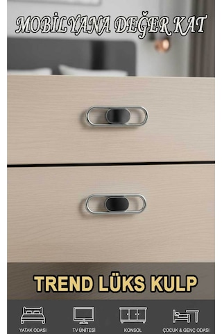 Lüks Trend Kulp Krom 32 Mm Mobiya Yatak Odası Tv Ünitesi Konsol Çocuk Ve Genç Odası Kulpu Altın