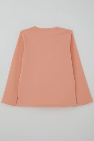Breeze Kız Çocuk Uzun Kollu Tişört Basic 4-8 Yaş, Somon Somon