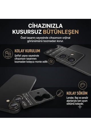 Fixmaster İphone 17 Pro - 17 Pro Max Uyumlu Gümüş Kamera Lens Koruyucu, Kolay Kurulum, Alüminyum Alaşımlı Çerçeve, Darbelere Ve Çizilmelere Karşı Yüksek Dayanıklı Temperli Cam