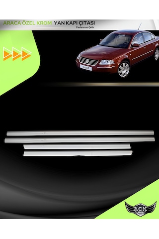 Volkswagen Passat B5 1997-2005 Araca Özel Üretim Krom Yan Kapı Çıtası A+ Paslanmaz Çelik