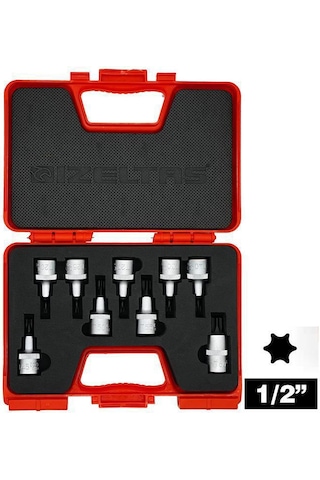 İzeltaş 1/2 Lokmalı Torx Uç Takımı (60mm 9 Parça) - 1113006009