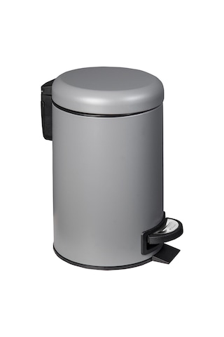 Siliwax Elit Gri Çöp Kovası 3 L Yavaş Kapanır Gri