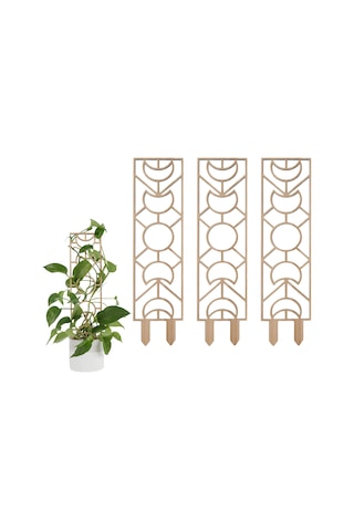 Ximistore9 Ahşap Bahçe Sarmaşık Desteği, 3 Parça İç-dış Mekan Bitki Dekorasyonu 300x132mm