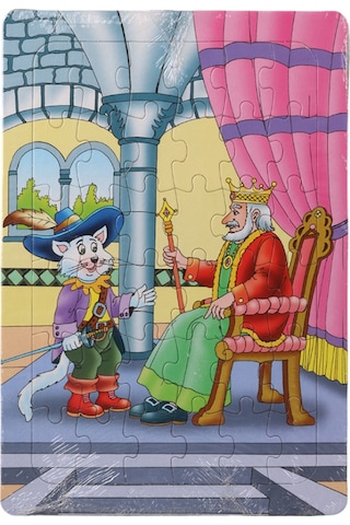 36 Parça Çocuk Puzzle + Boyama Masal Kahramanları Kral