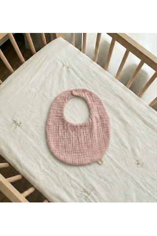 Oval 4'lü %100 Pamuk 8 Kat Müslin Bebek Önlüğü / Yakalık / Salya Önlüğü