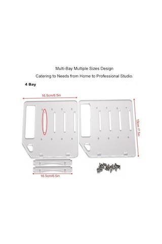 Besthome1 4 Katlı Akrilik Raf - 4-10 Konumlu, Hızlı Kuruş, Soğutucu, Daha Sabit Transparan