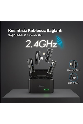 Ttec GoMic İkili Evrensel Kablosuz Yaka Mikrofon Kiti