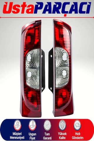Fiat Fiorino Sağ Sol Arka Stop Lambası Takımı 2008-2015 Yan Açılan Kapı Uyumlu