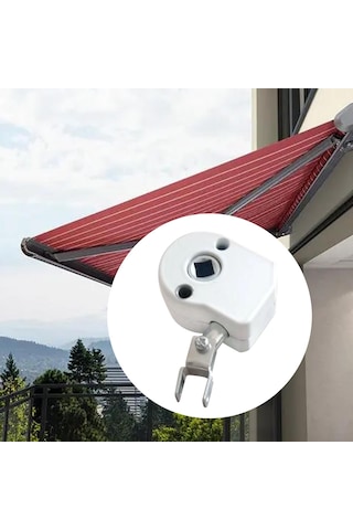 Homyl Dış Mekan Metal Tente Krank Şanzıman Beyaz 360 Derece Beyaz