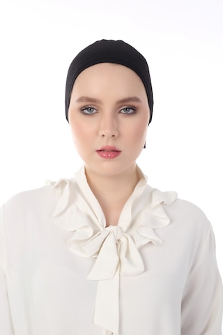Dilnuvar Dikişli Penye Bone Siyah
