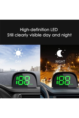 Novahub Araba Hud Gps Hız Göstergesi - Beyaz, Mph/kmh, Usb, Gerçek Zamanlı, Optik Sürüş Yardımcısı