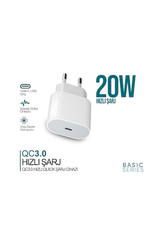 Phixi Qch220 Basic 20w Qualcomm 3.0 Hızlı Şarj Adaptörü