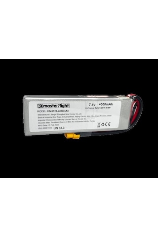 Masterflight 7.4v Li-po Pil - 4000mah 40c 2s Lityum Polymer Batarya