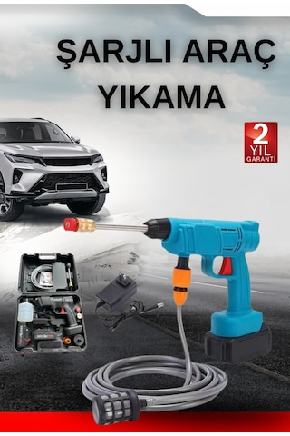 Şarjlı Oto Yıkama, Bahçe Sulama Tabancası Makinesi Basınçlı