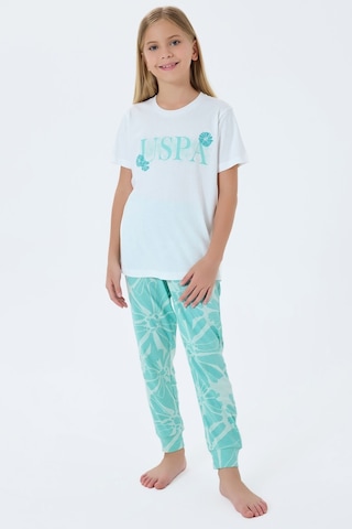 U.s. Polo Assn. Kız Çocuk Yeşil Pijama Takım Us2506-c-v2 Yeşil