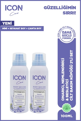 Cilt Bakım Köpüğü Blueberry & Mılkshake 2'li Set 100 Ml