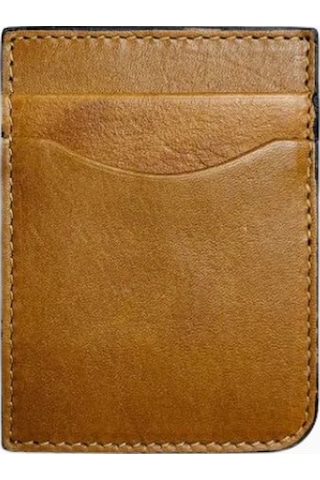Ryoko Vigo Ultra Slim Full Grain Unisex Deri Kartlık Camel