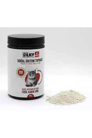 Silky Vet+ Kediler İçin Doğal Diatom Toprağı Gıda Takviyesi 150 G