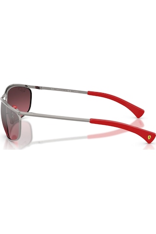 Ray-ban Rb 3819m F0017a 62 Scuderia Ferrari Unisex Polarize Oval Gri Aynalı Metal Güneş Gözlüğü Gri
