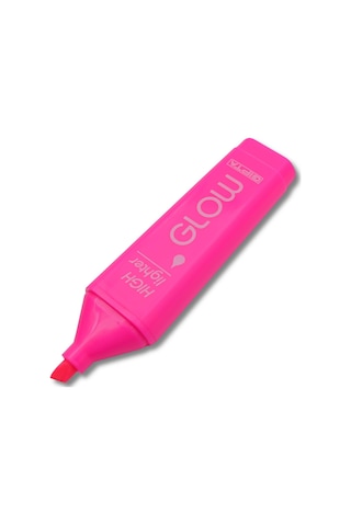 Gıpta Glow Kesik Uç Neon Pembe Fosforlu Kalem 10 Adet Pembe