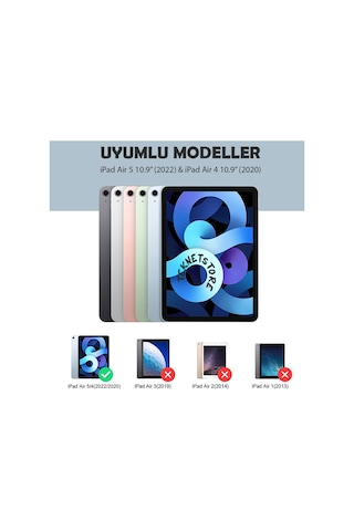 Apple Uyumlu iPad 10. Nesil 2022 10.9 Inç Tablet Flip Smart Standlı Akıllı Kılıf Smart Cover Kılıf