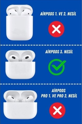Airpods 3.nesil Uyumlu İçi Kadife Dışı Silinebilir Silikon Özel Kutulu Lansman Kulaklık Kılıfı Mor B Diğer