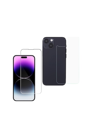 Apple iPhone Uyumlu 14 Plus Ekran Koruyucu Nano 2 Adet Ön Arka