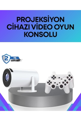 Oyun Konsolu Uyumlu Kablosuz Projeksiyon Cihazı Ev Sinema Deneyimi