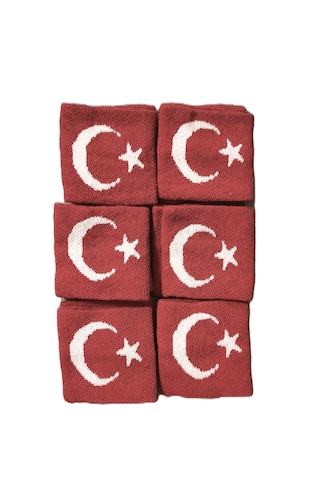 Türk Bayraklı Havlu Bileklik 12 Adet Kırmızı Türk Bayraklı Havlu Bileklik 12 Adet Kırmızı