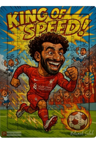 Ghostbastır Design Mohamed Salah 99 Parça Ayaklı Puzzle Dekoratif Çocuk Yapbozu 007